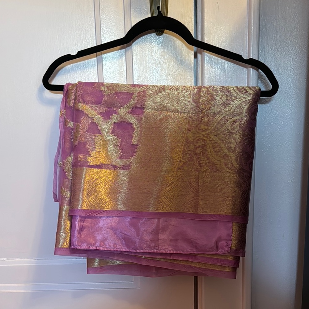 Pink and Gold Patterned Fabric